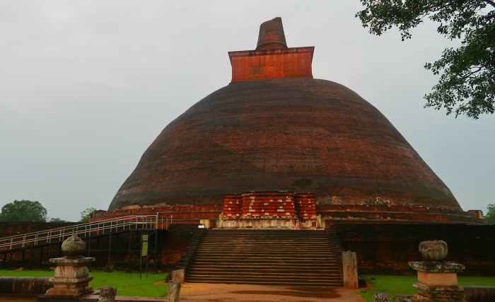 Buddhist Jethawanaramaya stupa in Anuradhapura in Sri Lanka 
