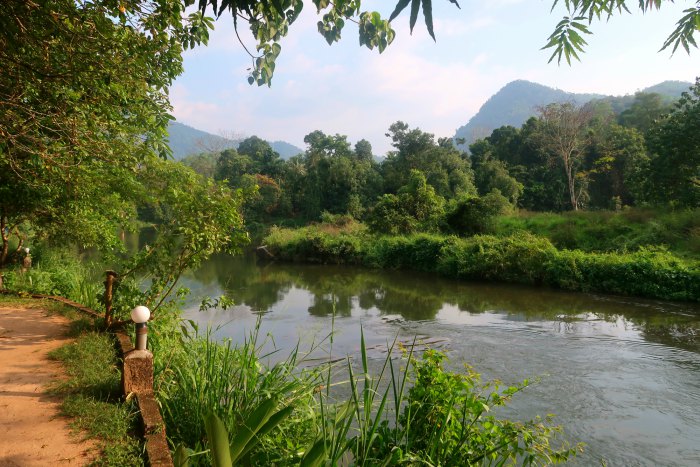 kelani river surrounded by lush green jungle in kitulgala in sri lanka 