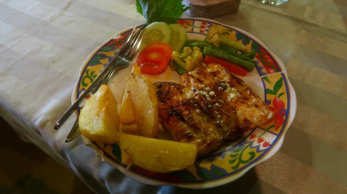 seafood and fish dinner in gili trawangan indonesia 