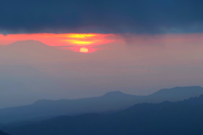 pastel sunrise above the bromo volcano in java indonesia 