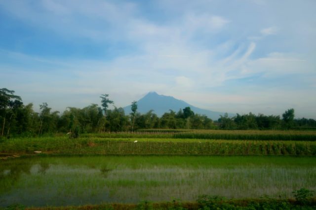 merapi volcano in Java indonesia