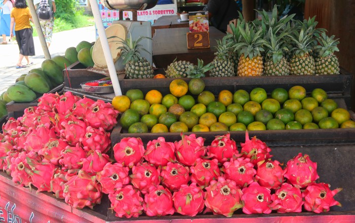colourful tropical exotic fruit in bali indonesia 