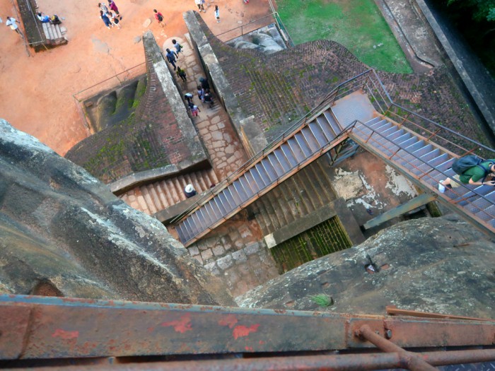 sigiriya fortress lions rock in sri lanka stairs that lead to the top of the fortress